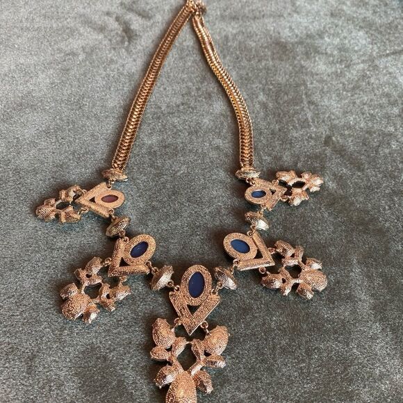 #406 MULTI Stone Pendant Necklace - Picture 6 of 6